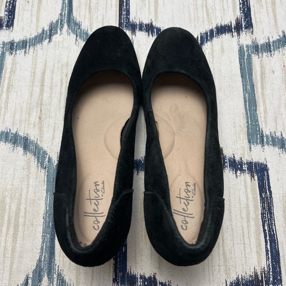 Black Suede Women's Block heel Shoes size 8 - Picture 2 of 7